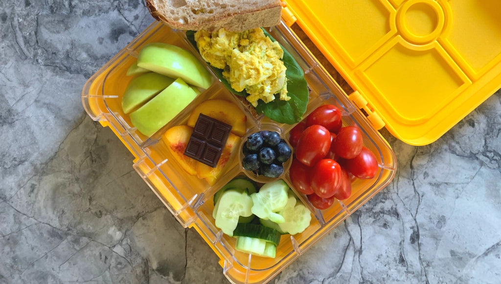Healthy bento box lunch made by Legacy Greens grocery store in downtown Kitchener