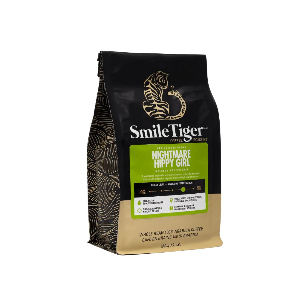 Smile Tiger Coffee - Nightmare Hippy Girl medium dark roast (12oz)